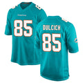 Parkc M.Dolphins #85 Greg Dulcich Player Aqua Home Game Stitched Jerseys