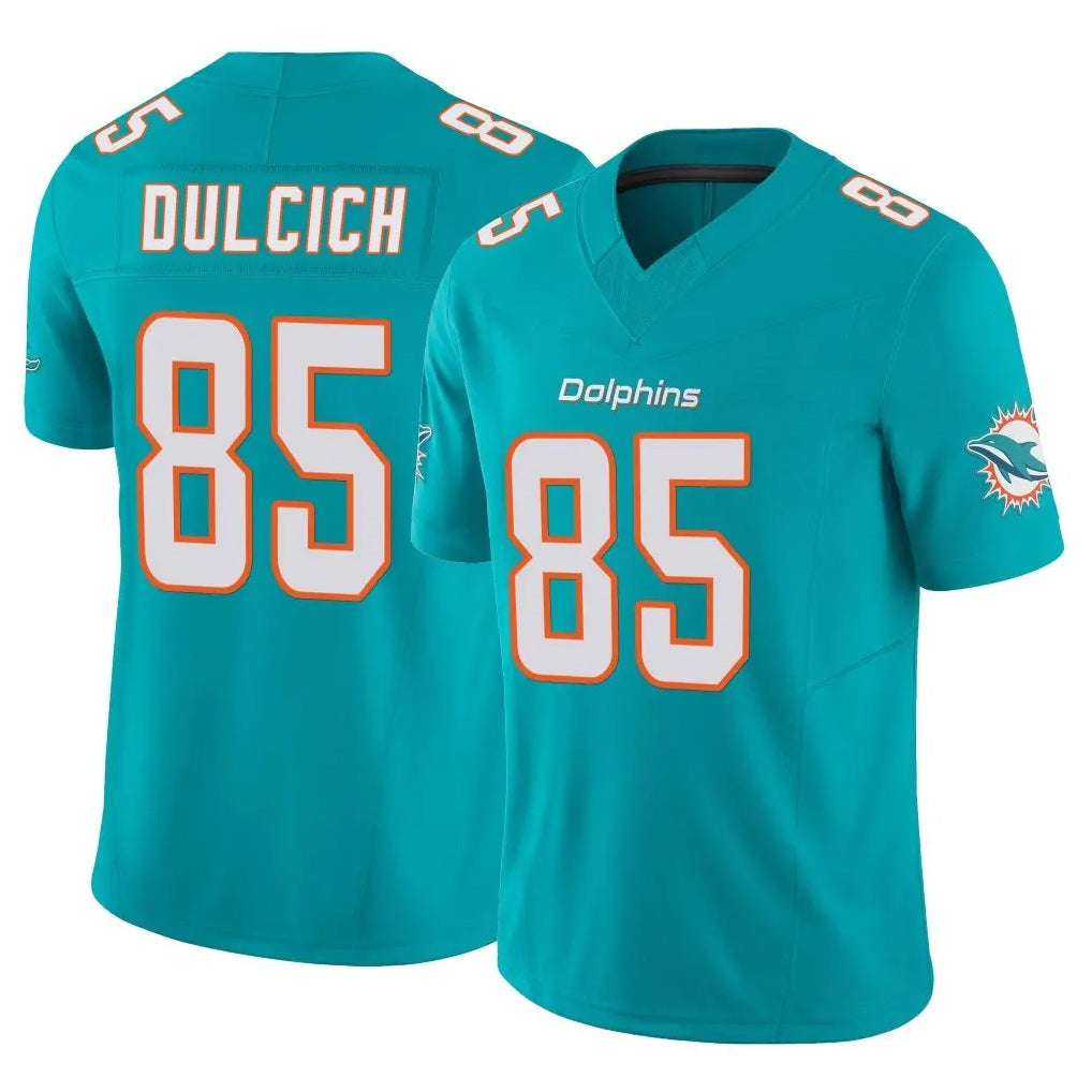 Parkc M.Dolphins #85 Greg Dulcich Player Aqua Limited Vapor F.U.S.E. Home Game Stitched Jerseys