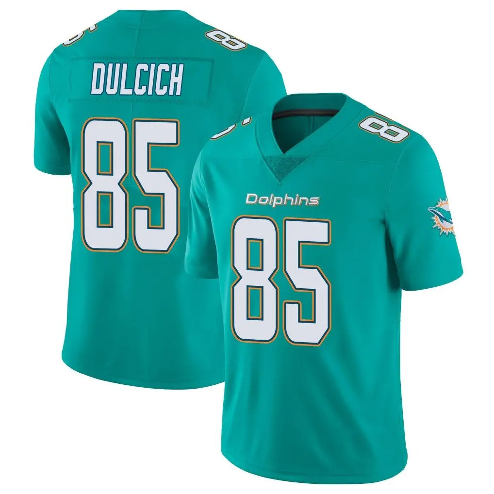 Parkc M.Dolphins #85 Greg Dulcich Player Aqua Limited Vapor Untouchable Home Game Stitched Jerseys