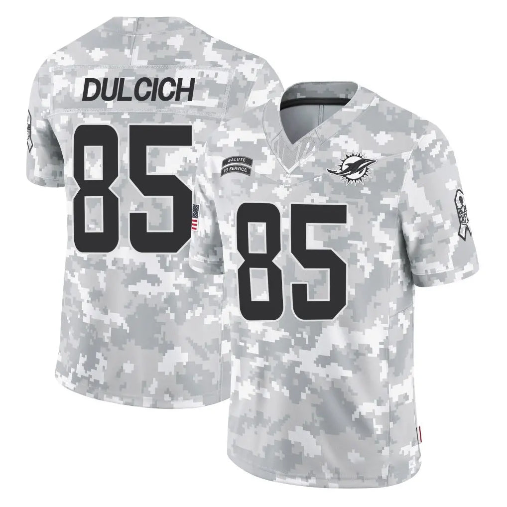 Parkc M.Dolphins #85 Greg Dulcich Player Arctic Camo Salute To Service Limited Game Stitched Jerseys