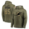 Parkc M.Dolphins #85 Greg Dulcich Player Olive Salute to Service Pullover Hoodies Home Game Stitched Jerseys