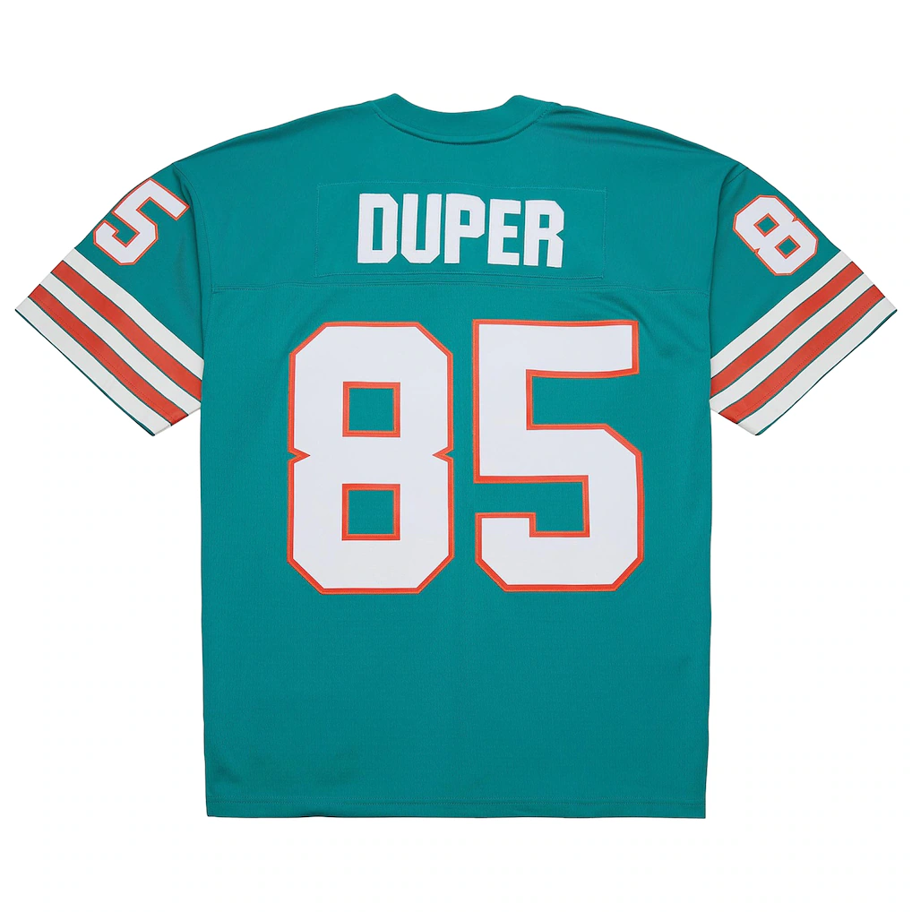 Parkc M.Dolphins #85 Mark Duper Mitchell & Ness Aqua Legacy Replica Jersey
