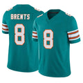 Parkc M.Dolphins #8 JuJu Brents Player Aqua Limited Alternate Vapor F.U.S.E. Home Game Stitched Jerseys