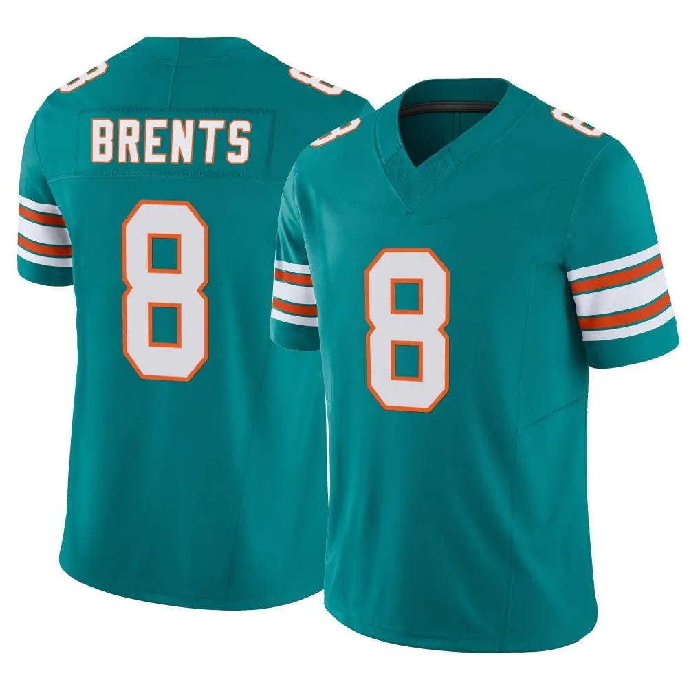 Parkc M.Dolphins #8 JuJu Brents Player Aqua Limited Alternate Vapor F.U.S.E. Home Game Stitched Jerseys
