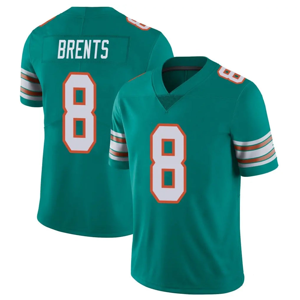 Parkc M.Dolphins #8 JuJu Brents Player Aqua Limited Alternate Vapor Untouchable Home Game Stitched Jerseys