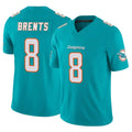 Parkc M.Dolphins #8 JuJu Brents Player Aqua Limited Vapor F.U.S.E. Home Game Stitched Jerseys