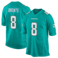 Parkc M.Dolphins #8 JuJu Brents Player Aqua Team Color Home Game Stitched Jerseys