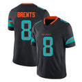Parkc M.Dolphins #8 JuJu Brents Player Black Limited Pitch Rivalries Collection Home Game Stitched Jerseys