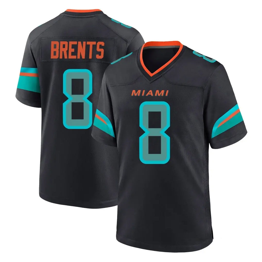 Parkc M.Dolphins #8 JuJu Brents Player Black Pitch Rivalries Collection Home Game Stitched Jerseys