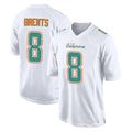 Parkc M.Dolphins #8 JuJu Brents Player White Fashion Home Game Stitched Jerseys