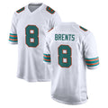 Parkc M.Dolphins #8 JuJu Brents Player White Limited Home Game Stitched Jerseys