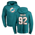 Parkc M.Dolphins #92 Zach Sieler Player Aqua LOGO Pullover Hoodies Limited Stitched Jerseys