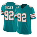 Parkc M.Dolphins #92 Zach Sieler Player Aqua Limited Alternate Vapor F.U.S.E. Home Game Stitched Jerseys
