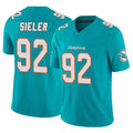 Parkc M.Dolphins #92 Zach Sieler Player Aqua Limited Vapor F.U.S.E. Home Game Stitched Jerseys