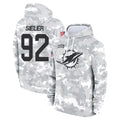 Parkc M.Dolphins #92 Zach Sieler Player Arctic Camo Salute to Service Hoodies Limited Game Stitched Jerseys