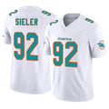 Parkc M.Dolphins #92 Zach Sieler Player White Limited Vapor F.U.S.E. Home Game Stitched Jerseys