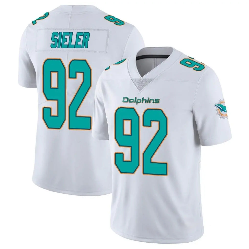 Parkc M.Dolphins #92 Zach Sieler Player White Limited Vapor Untouchable Home Game Stitched Jerseys