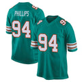 Parkc M.Dolphins #94 Jordan Phillips Player Aqua Alternate Home Game Stitched Jerseys