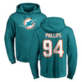 Parkc M.Dolphins #94 Jordan Phillips Player Aqua LOGO Pullover Hoodies Limited Stitched Jerseys