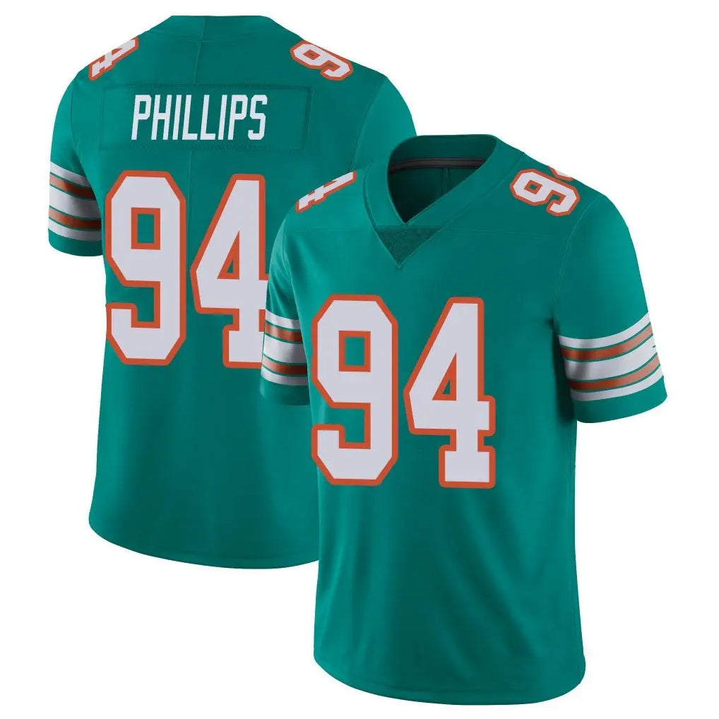Parkc M.Dolphins #94 Jordan Phillips Player Aqua Limited Alternate Vapor Untouchable Home Game Stitched Jerseys