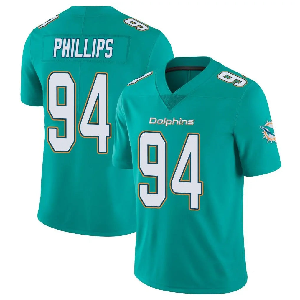 Parkc M.Dolphins #94 Jordan Phillips Player Aqua Limited Vapor Untouchable Home Game Stitched Jerseys