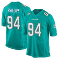 Parkc M.Dolphins #94 Jordan Phillips Player Aqua Team Color Home Game Stitched Jerseys