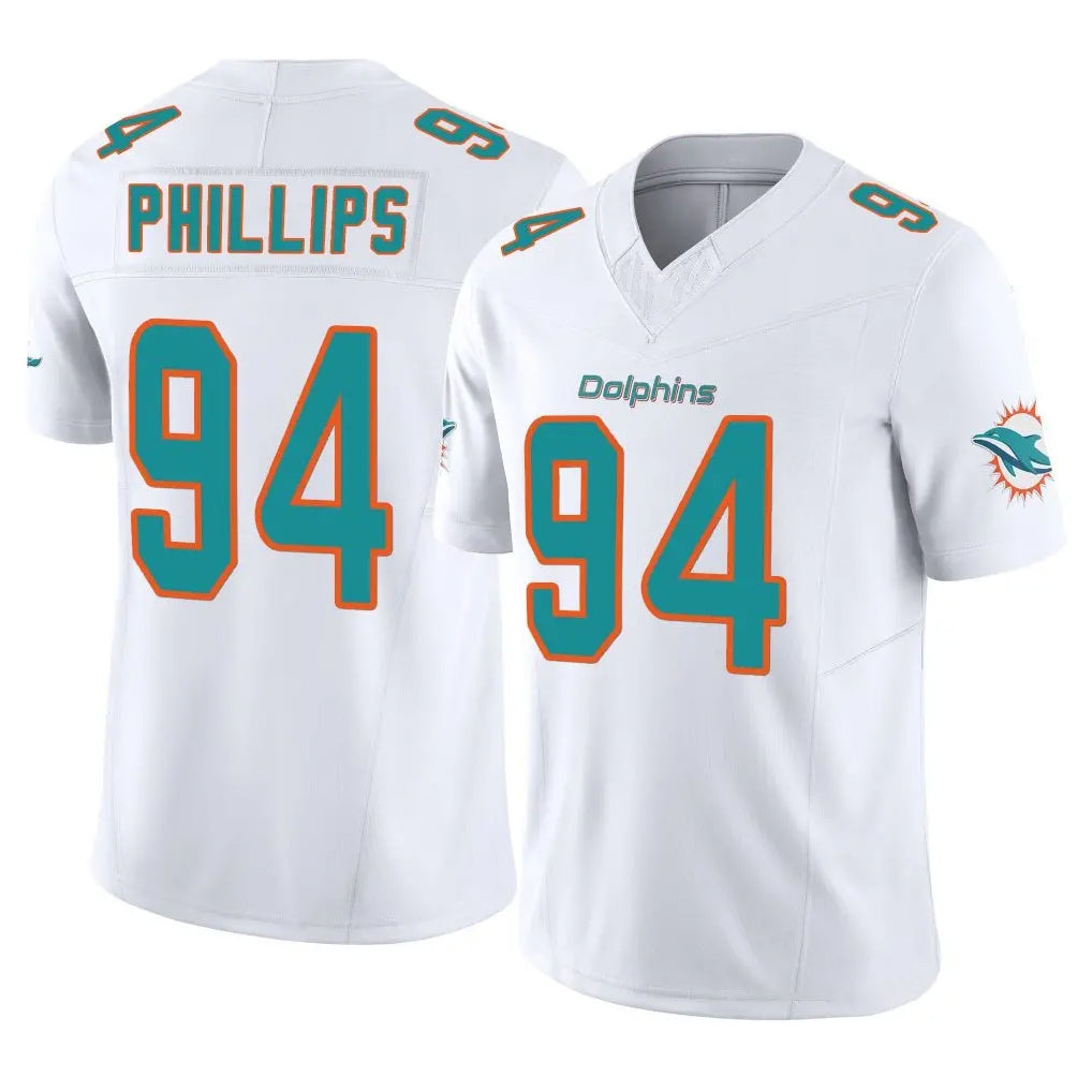 Parkc M.Dolphins #94 Jordan Phillips Player White Limited Vapor F.U.S.E. Home Game Stitched Jerseys