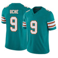 Parkc M.Dolphins #9 Joshua Uche Player Aqua Limited Alternate Vapor F.U.S.E. Home Game Stitched Jerseys