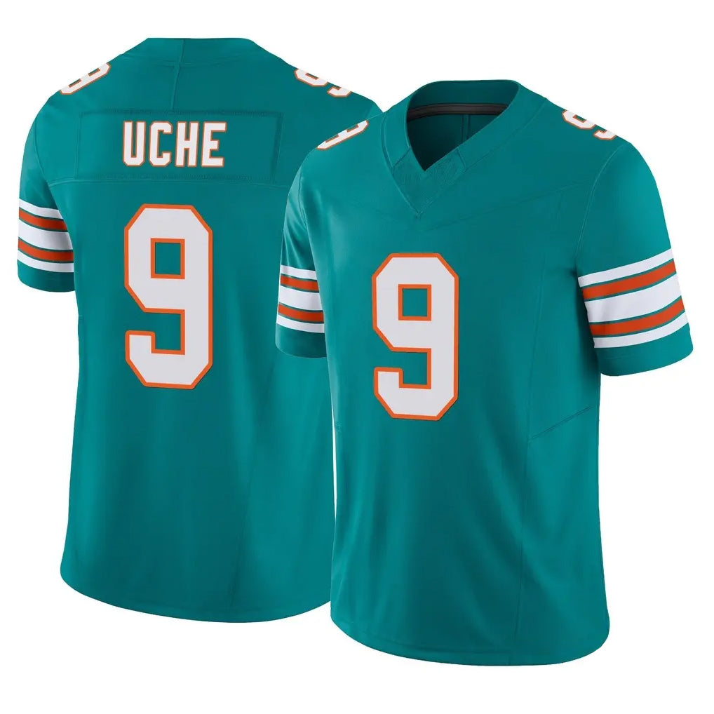 Parkc M.Dolphins #9 Joshua Uche Player Aqua Limited Alternate Vapor F.U.S.E. Home Game Stitched Jerseys