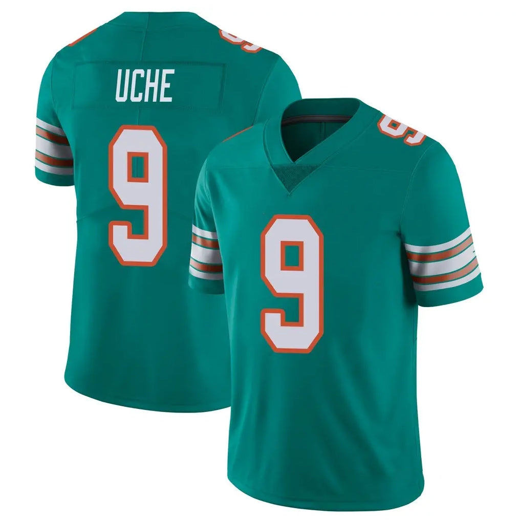 Parkc M.Dolphins #9 Joshua Uche Player Aqua Limited Alternate Vapor Untouchable Home Game Stitched Jerseys