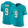 Parkc M.Dolphins #9 Joshua Uche Player Aqua Limited Vapor F.U.S.E. Home Game Stitched Jerseys