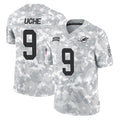 Parkc M.Dolphins #9 Joshua Uche Player Arctic Camo Salute To Service Limited Game Stitched Jerseys