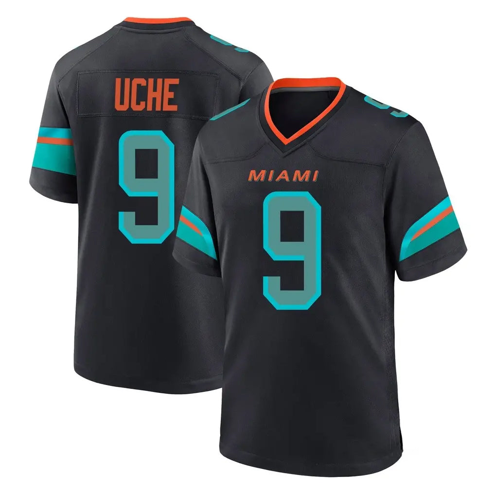 Parkc M.Dolphins #9 Joshua Uche Player Black Pitch Rivalries Collection Home Game Stitched Jerseys