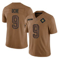 Parkc M.Dolphins #9 Joshua Uche Player Brown Salute To Service Limited Stitched Jerseys