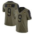 Parkc M.Dolphins #9 Joshua Uche Player Olive Salute To Service Limited Game Stitched Jerseys