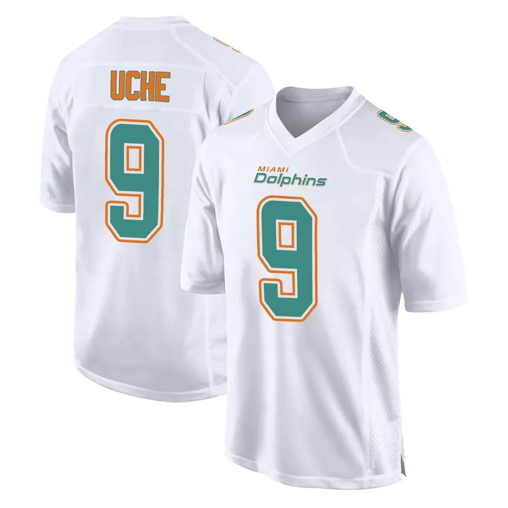 Parkc M.Dolphins #9 Joshua Uche Player White Fashion Home Game Stitched Jerseys