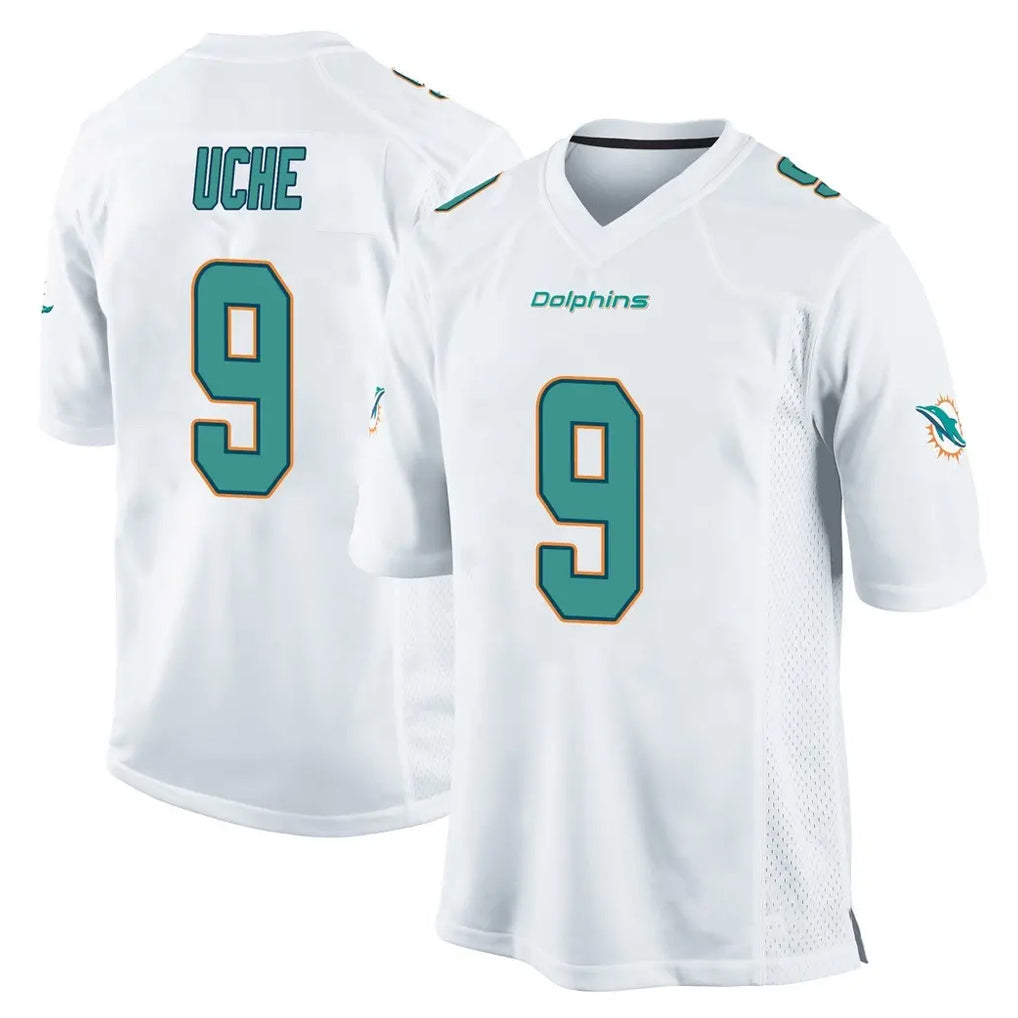 Parkc M.Dolphins #9 Joshua Uche Player White Home Game Stitched Jerseys
