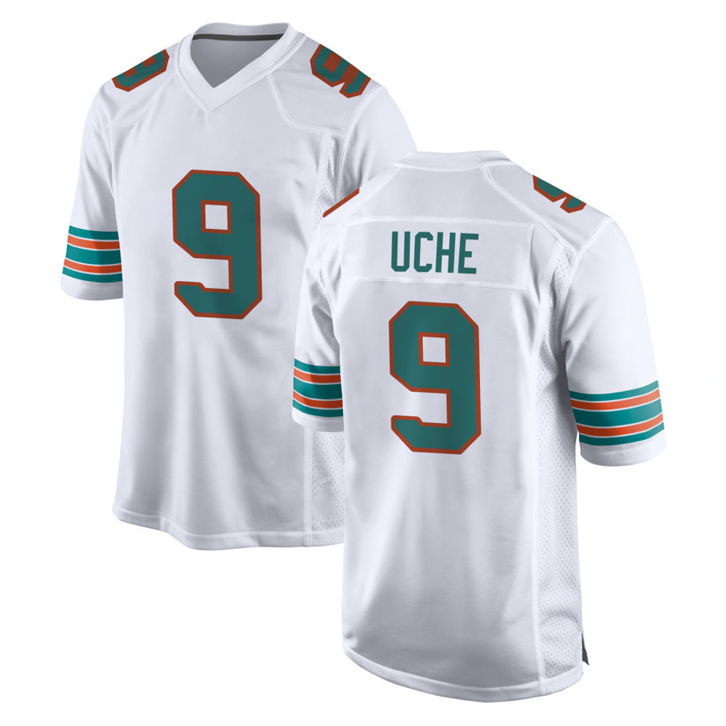 Parkc M.Dolphins #9 Joshua Uche Player White Limited Home Game Stitched Jerseys