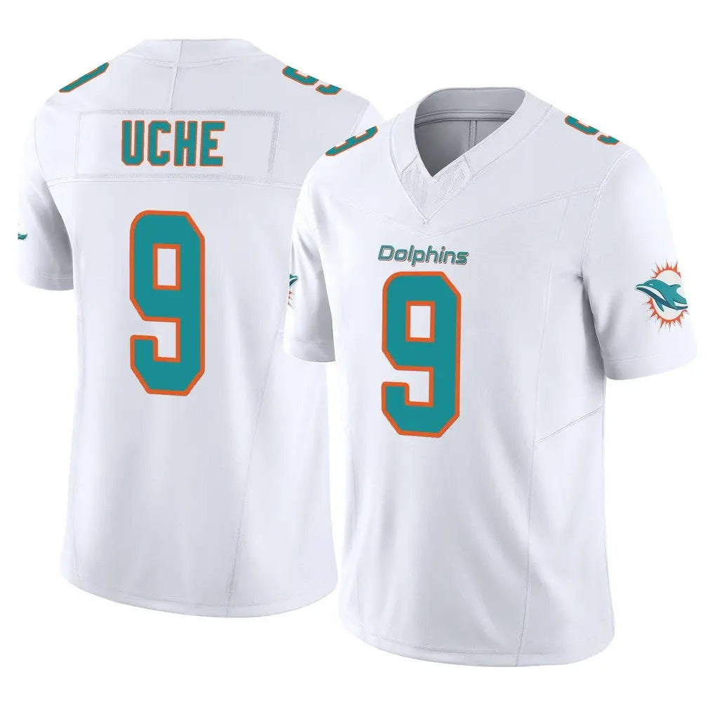 Parkc M.Dolphins #9 Joshua Uche Player White Limited Vapor F.U.S.E. Home Game Stitched Jerseys