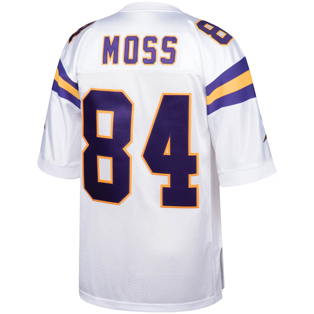 Parkc M.Vikings 2000 #84 Randy Moss Mitchell & Ness White Authentic Throwback Retired Player Jersey Stitched Puhic Game Jerseys