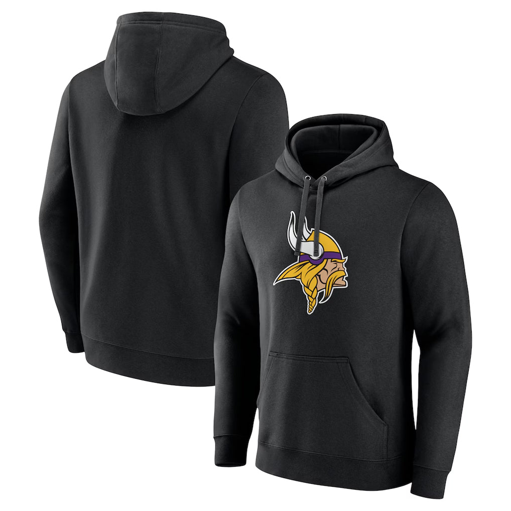 Parkc M.Vikings Black LOGO Pullover Hoodies Limited Game Blank Player Stitched Jerseys