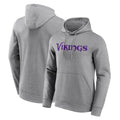 Parkc M.Vikings Gray LOGO Pullover Hoodies Home Game Blank Player Stitched Jerseys