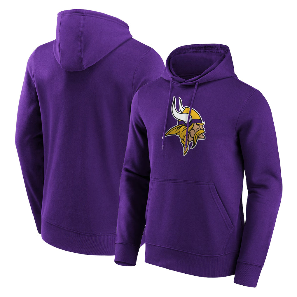 Parkc M.Vikings Purple LOGO Pullover Hoodies Home Game Blank Player Stitched Jerseys