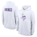Parkc M.Vikings White LOGO Pullover Hoodies Home Game Blank Player Stitched Jerseys