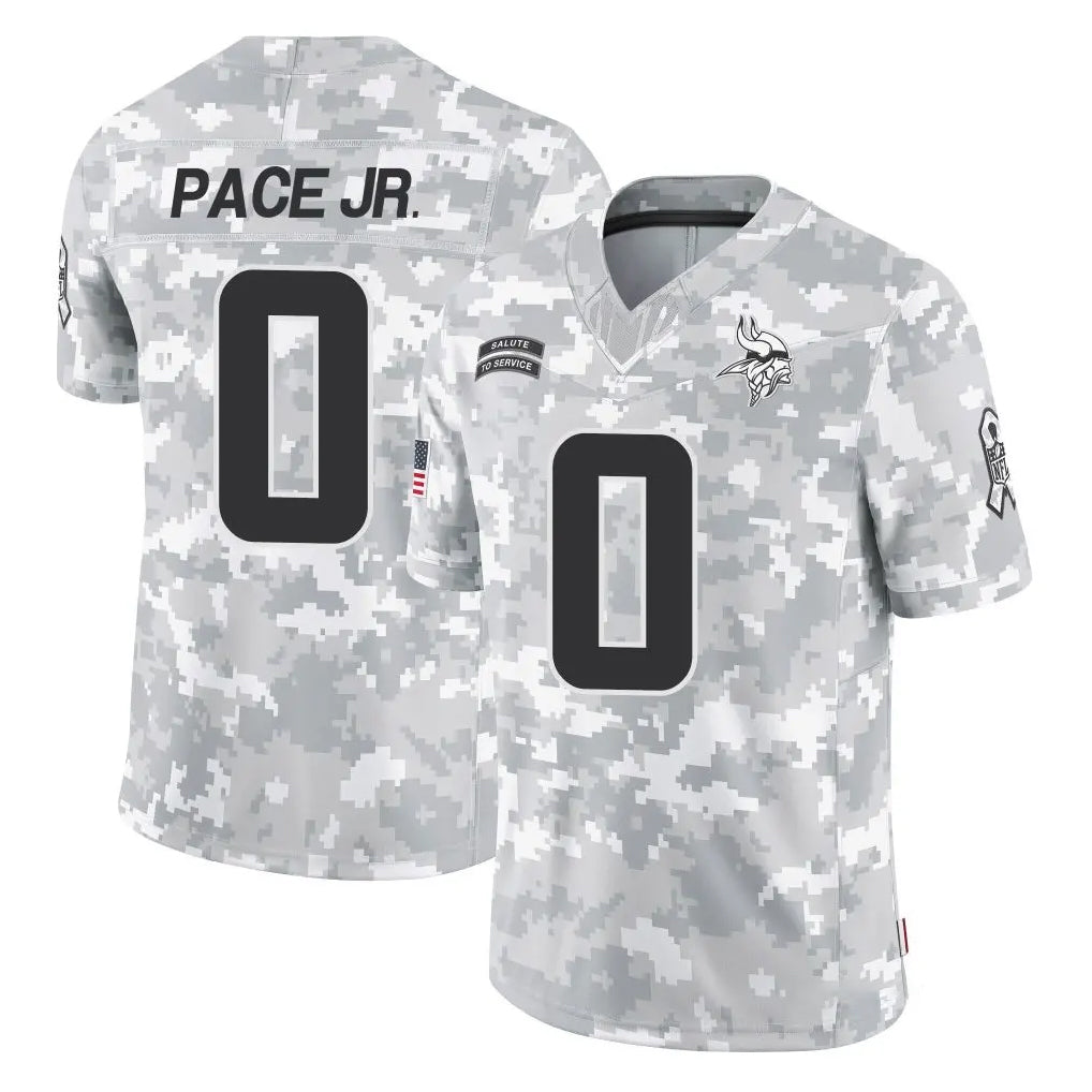 Parkc M.Vikings #0 Ivan Pace Jr. Player Arctic Camo Salute To Service Limited Game Stitched Jerseys
