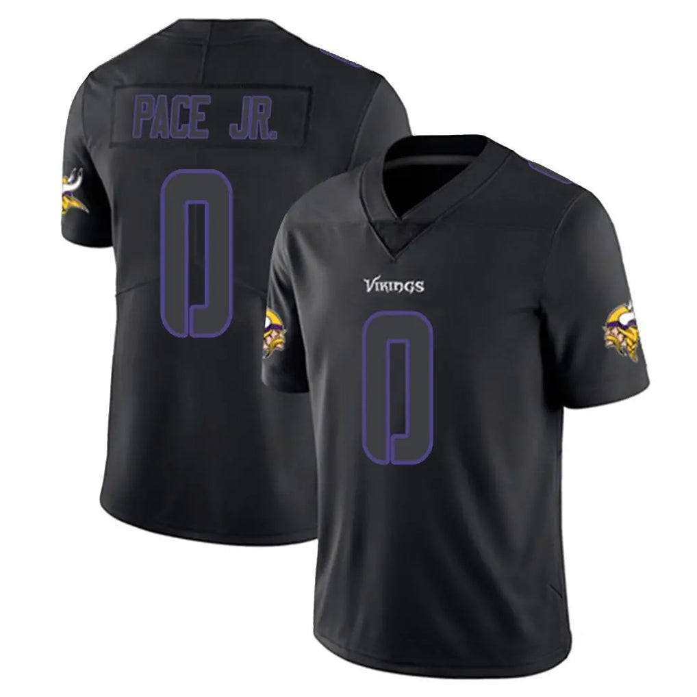 Parkc M.Vikings #0 Ivan Pace Jr. Player Black Impact LImited Home Game Stitched Jerseys