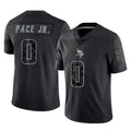 Parkc M.Vikings #0 Ivan Pace Jr. Player Black Reflective LImited Home Game Stitched Jerseys