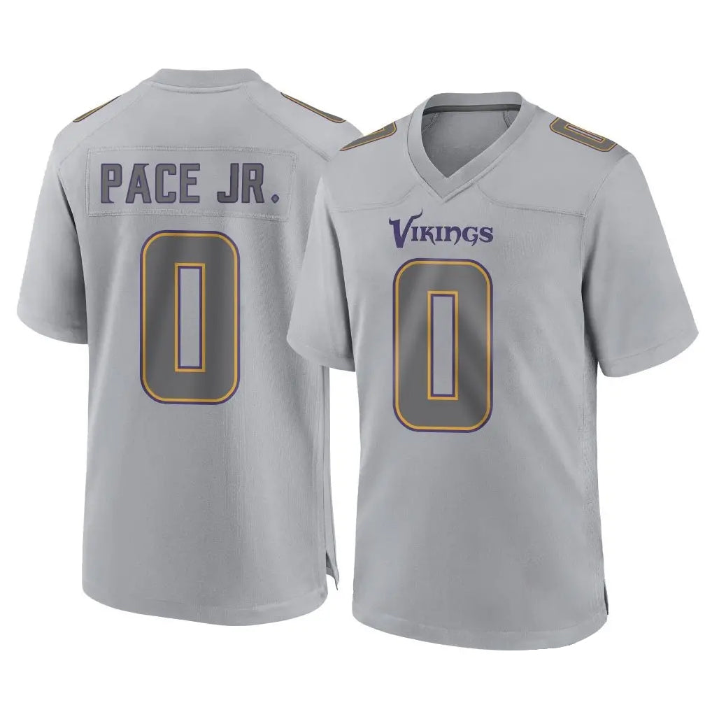 Parkc M.Vikings #0 Ivan Pace Jr. Player Gray Atmosphere Fashion Home Game Stitched Jerseys