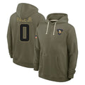 Parkc M.Vikings #0 Ivan Pace Jr. Player Olive Salute to Service Pullover Hoodies Limited Stitched Jerseys
