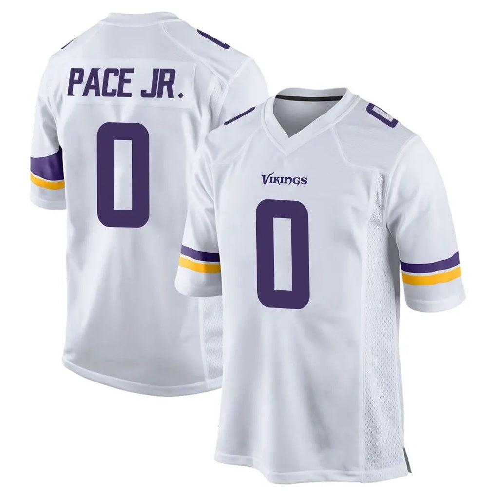 Parkc M.Vikings #0 Ivan Pace Jr. Player White Home Game Stitched Jerseys